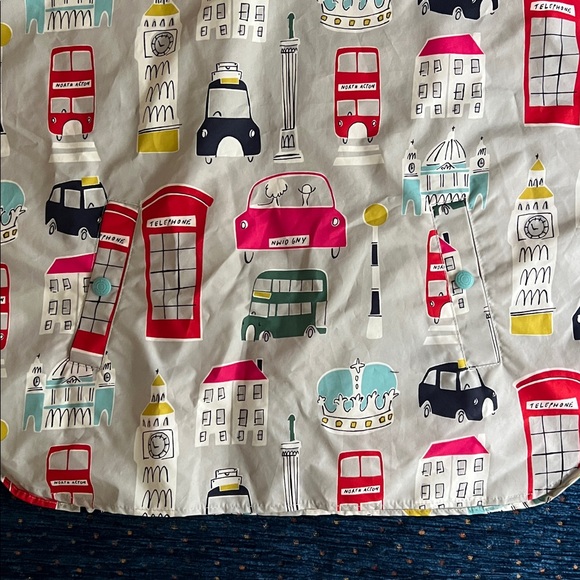 Mini Boden London themed size 9-10 Colorful Kids Rain Poncho - Picture 6 of 9